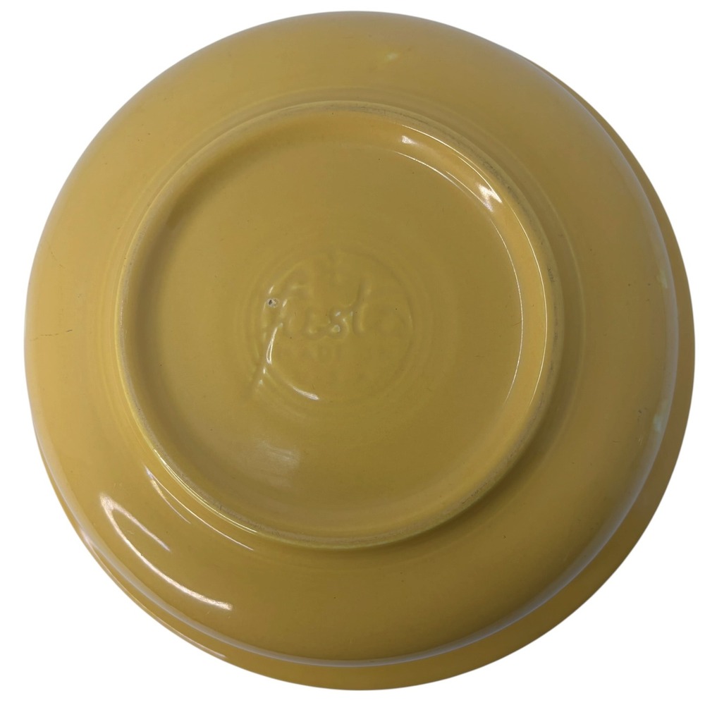 Vintage Fiesta Yellow 8.5" Nappy Serving Bowl Homer Laughlin Fiestaware USA - Picture 3 of 6